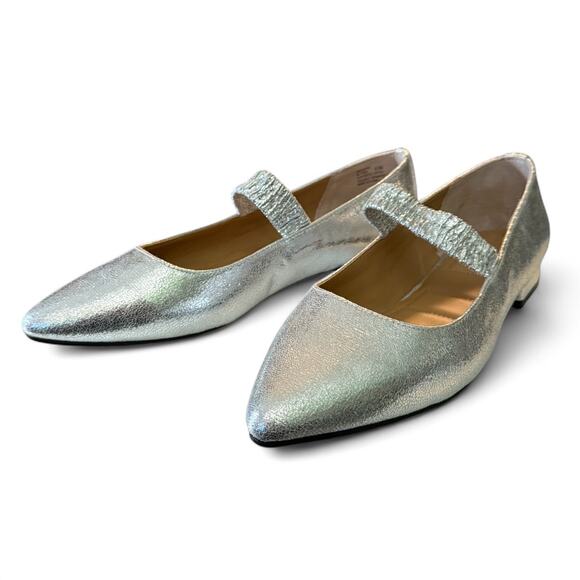 Kelly & Katie Silver Alston Slip On Pointed Toe Shoe Size 9.5 - Picture 1 of 8